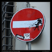  Clet Abraham street art, Florence � Janet Zinn